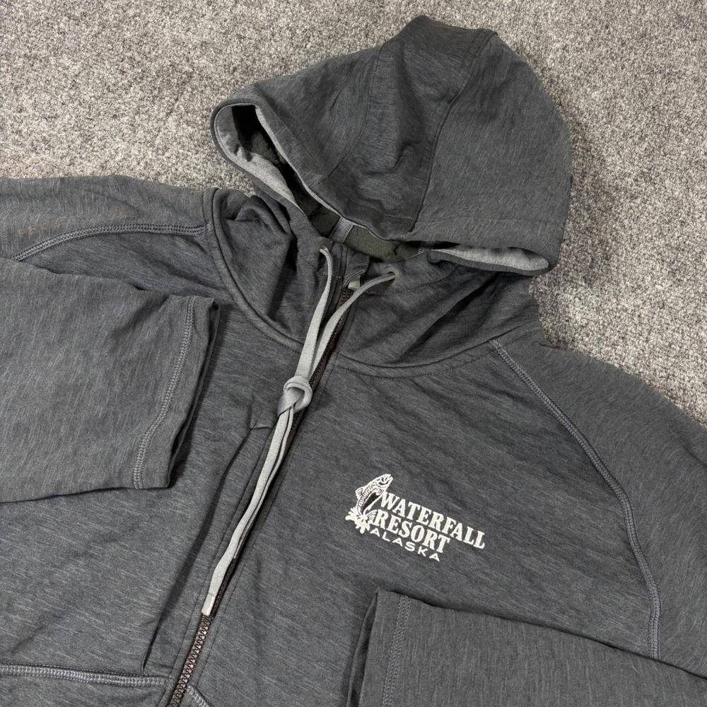 Peter Millar Waterfall Resort Alaska Eclipse Full Zip Hoodie Mens XXL Black Golf